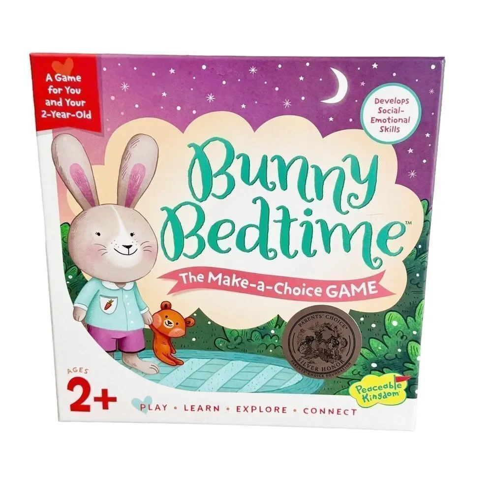 Peaceable Kingdom Bunny Bedtime Make A Choice Board Game. Ages 2+. NEW.
